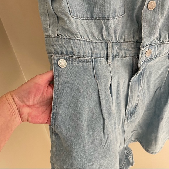 Tamnoon Denim.. Short Sleeve Short Romper, NWT Size M - Picture 7 of 13